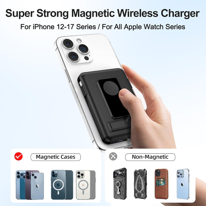Vexnara - Cargador portátil magnético de 10000 mAh, banco de energí...