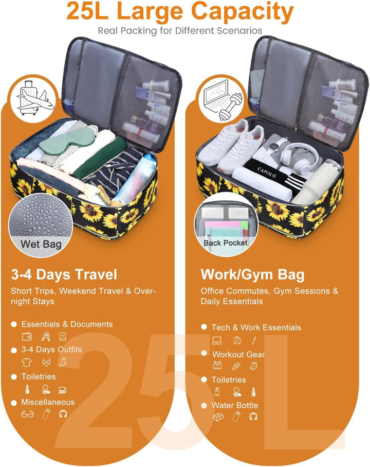 Mochila de viaje Capolo para mujeres y hombres, mochila impermeable...