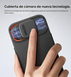 SURITCH Funda para iPhone 15 con cubierta magnética para cámara deslizante y soporte ajustable, compatible con MagSafe, funda protectora delgada a prueba de golpes de 6.1 pulgadas, color negro