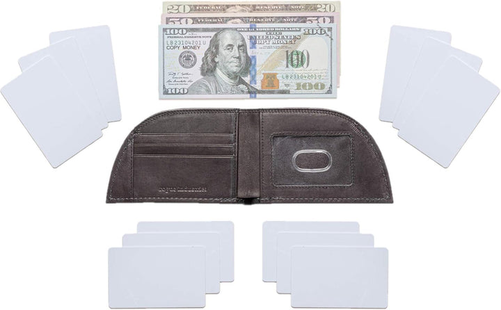 ROGUE WALLET Billeteras de cuero genuino de bisonte para hombre, ca...
