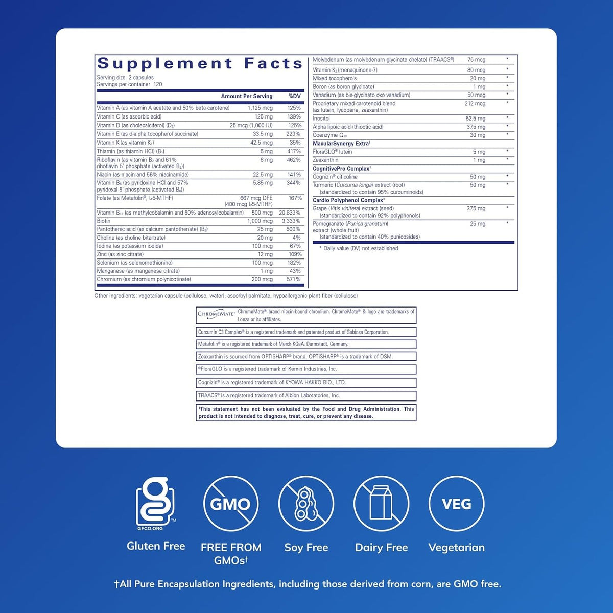 Pure Encapsulations Longevity Nutrients | Complejo multivitamínico...