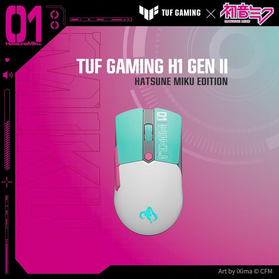 ASUS TUF Gaming Hatsune Miku Edición Mini Ratón Inalámbrico \u2013...