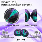 FETESNICE Yoyo profesional de mariposa Y26 - Yoyo giratorio de dedo de doble modo receptivo/no responde, para niños, adultos y jugadores de competencia | Yoyo profesional con 10 cuerdas + estuche y
