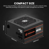 ARESGAME Fuente de alimentación AGV750 750W, certificado 80 Plus Br...