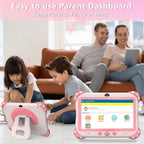 Tablet para niños de 7 pulgadas, tabletas para niños con WiFi, tabletas de 32G, Android 10, Rosa