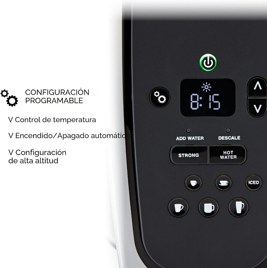 Keurig Cafetera K-Elite, cafetera de vainas K-Cup de una sola porción, con capacidad de café helado, pizarra cepillada