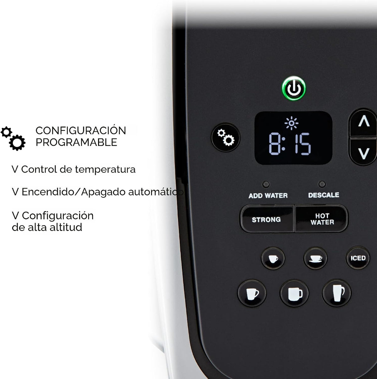 Keurig Cafetera K-Elite, cafetera de vainas K-Cup de una sola porción, con capacidad de café helado, pizarra cepillada