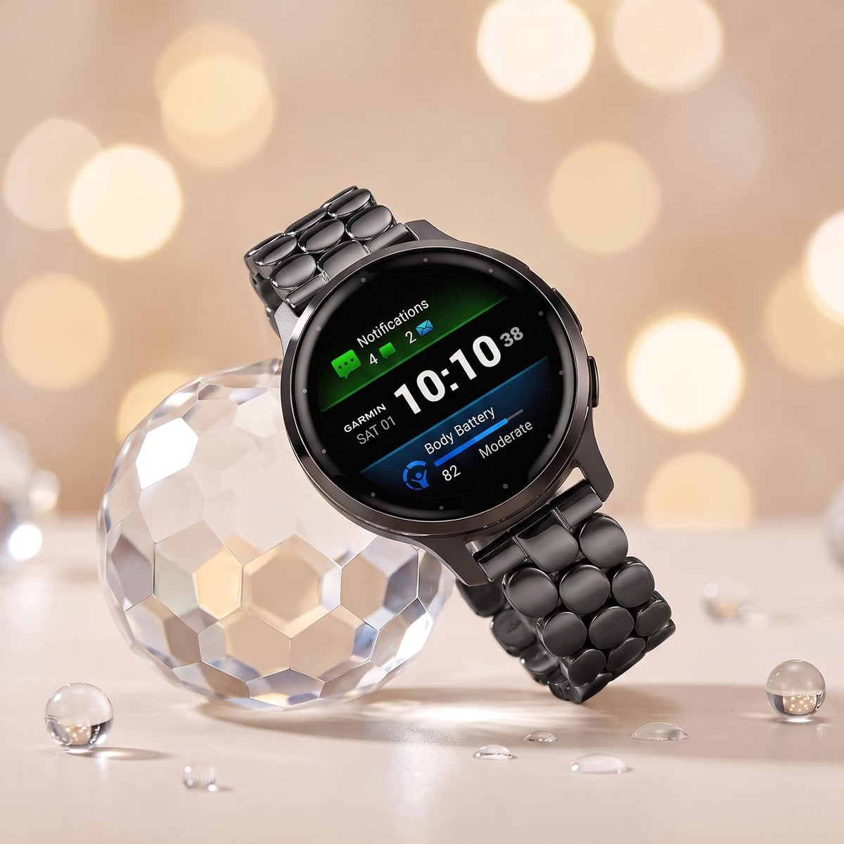 Correa de metal elegante para Garmin Venu 4 41mm, 18mm - Pulsera para Venu 3s