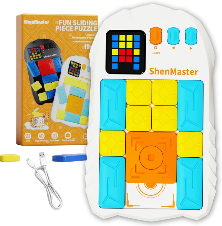 Klotski - Juego de rompecabezas recargable, juguetes cerebrales par...