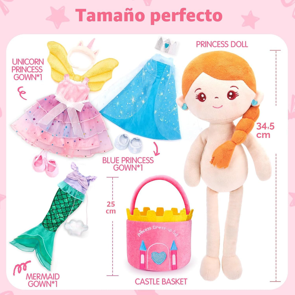 hahaland Juego de muñecas de disfraces – Juguetes de princesa