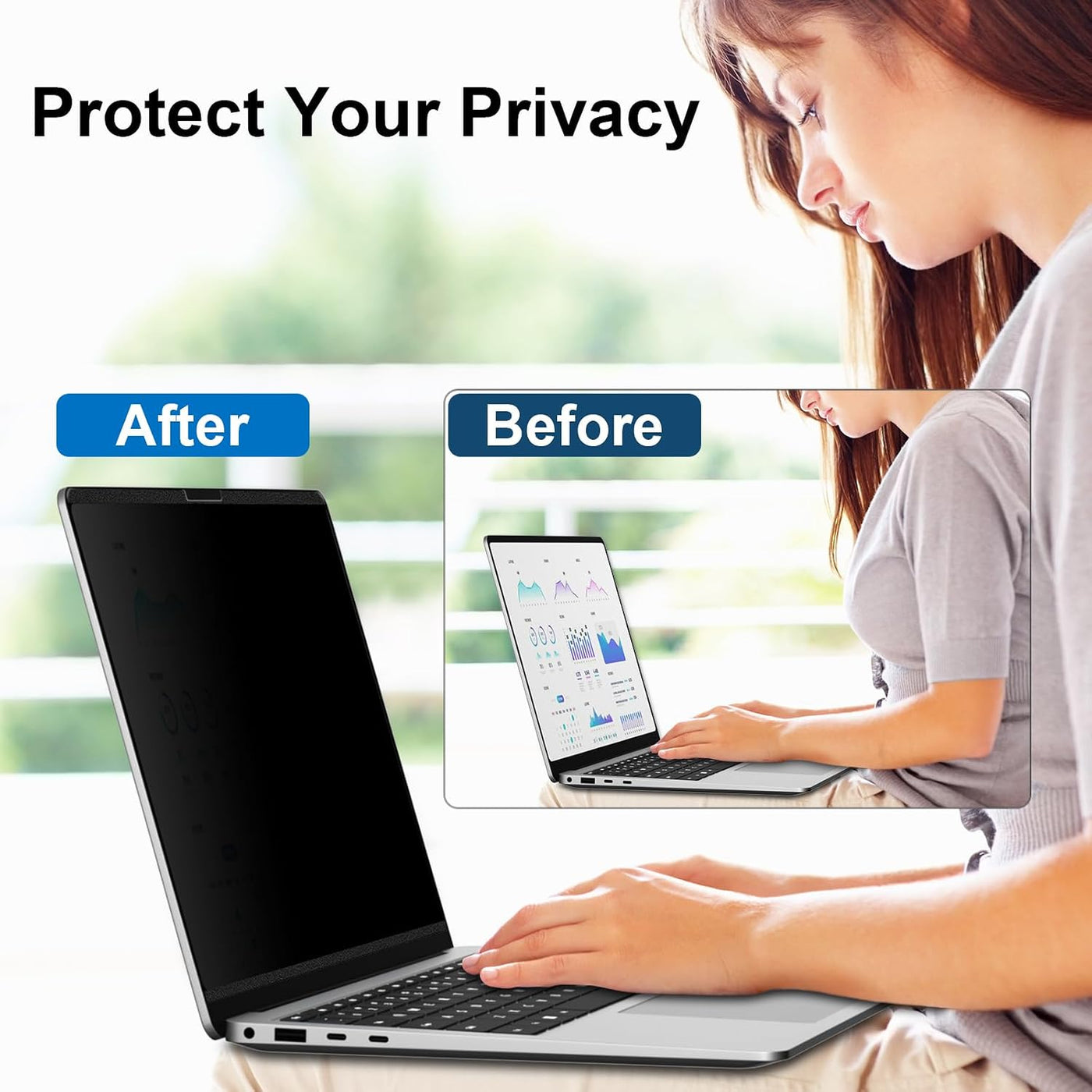 STARY Pantalla de privacidad magnética para portátil Surface de 13,...