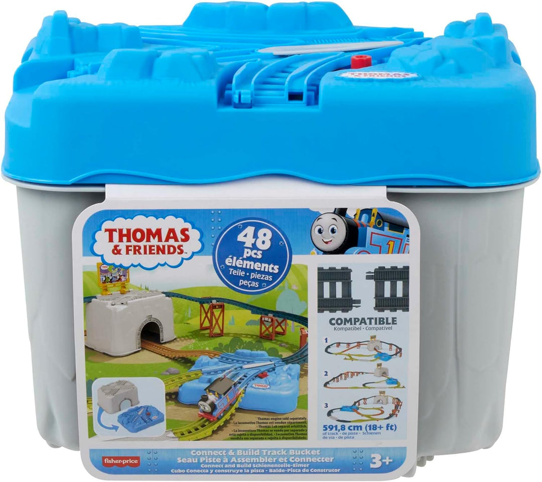 Thomas &amp; Friends Juego de Pistas de Tren de Juguete, Cubo de Co...