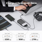 JUOVI Banco de energía portátil 90W 20000mAh cargador portátil
