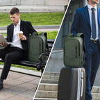 HK - Mochila para hombre, bolsa delgada para computadora portátil de 15,6
