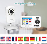 OKAIDI Monitor de video para bebé con cámara y audio, monitor portá...