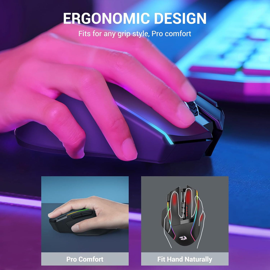 Redragon Ratón Inalámbrico para Juegos, Ratón Ergonómico 16000 DPI...