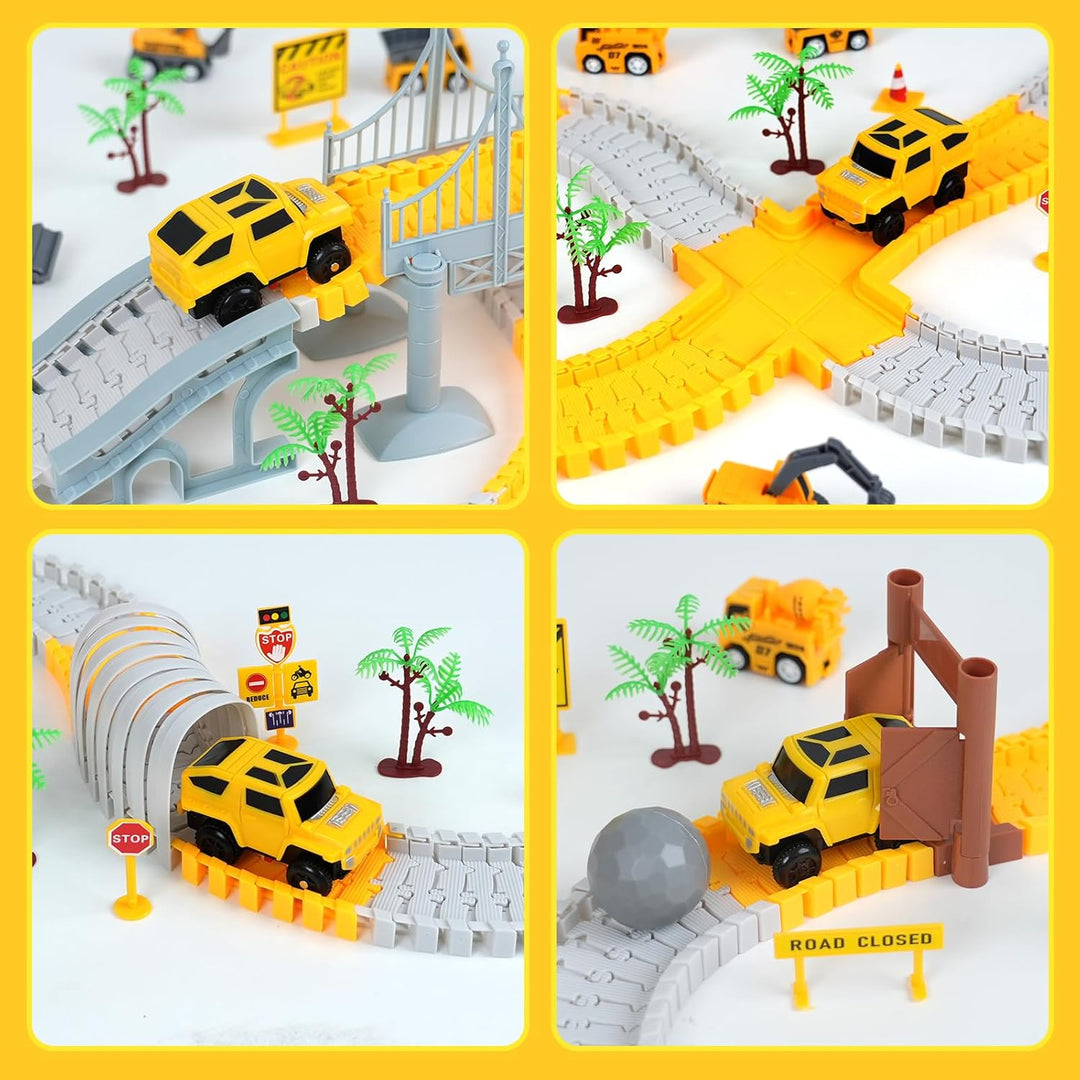 BEMITON Pista de Carreras de Construcción Juguetes para Niños - Reg...