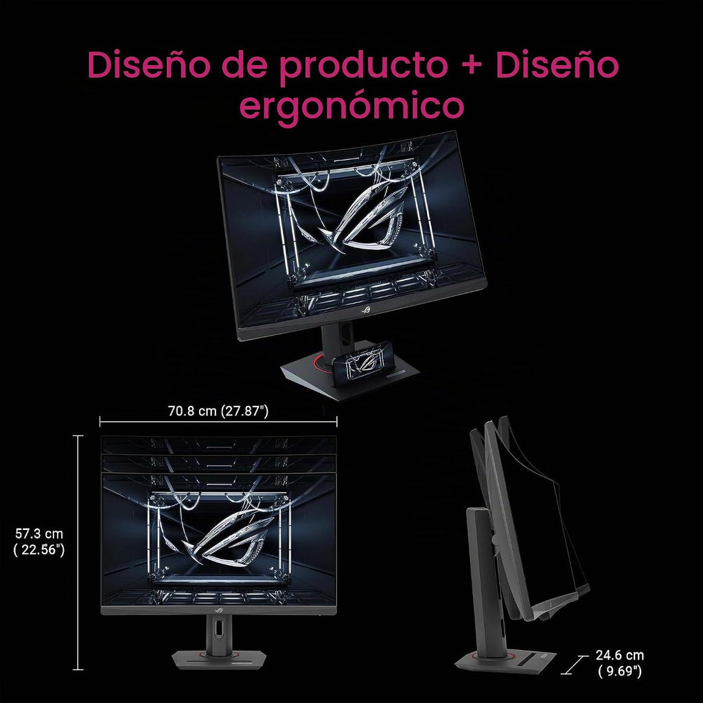 ASUS ROG Strix 32\u201D 1440P USB-C Monitor curvo HDR para juegos (...