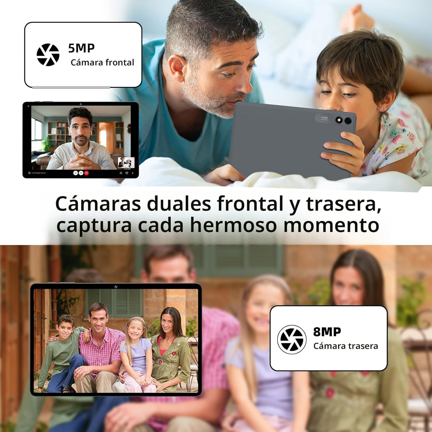 Tablet Android 14, tabletas de 10 pulgadas, CPU Octa Core, 10GB+64G...