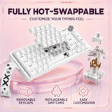 Gaozen Teclado mecánico para juegos FURYCUBE 68% con retroiluminaci...