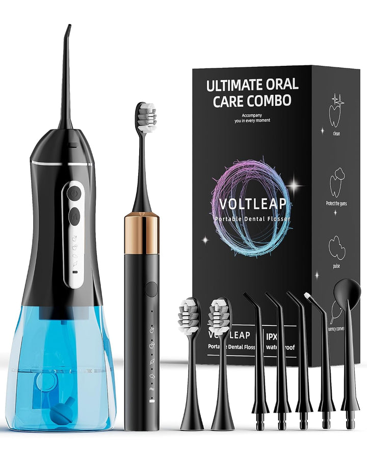 Cepillo de dientes eléctrico con hilo dental de agua para dientes,...