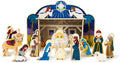 Clásico set de Navidad de Melissa & Doug, de madera, con establo de 4 piezas y 11 figuras de madera