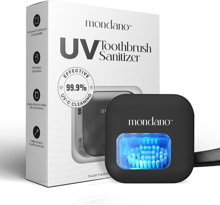 Mondano Esterilizador y Soporte para Cepillos de Dientes UV-C, Estu...
