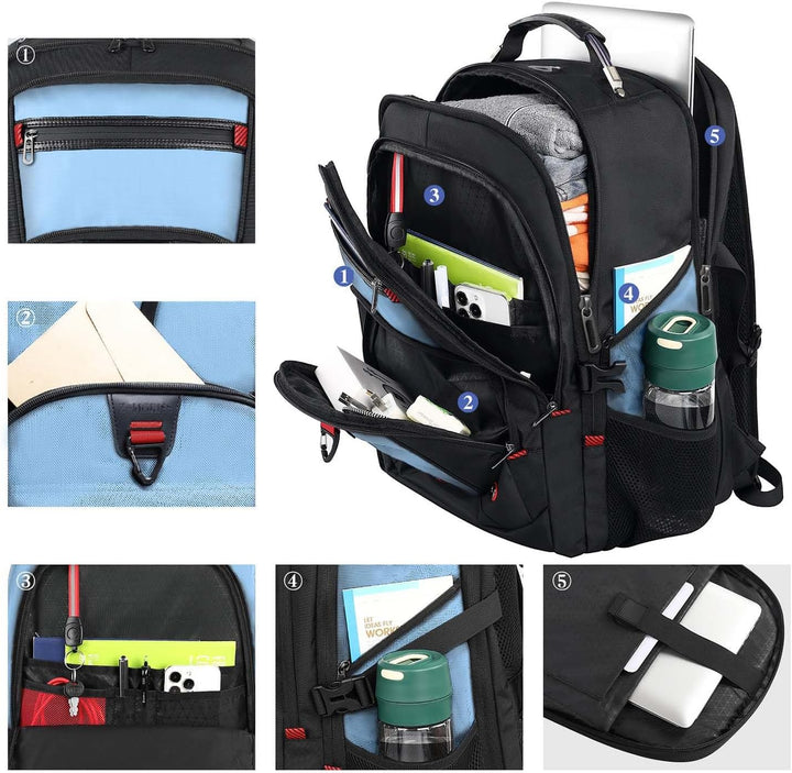 Z-MGKISS Mochila grande para viajes, mochila antirrobo grande de 52...