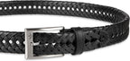 DOCKERS Cinturón de cuero trenzado para hombre, correa casual total...