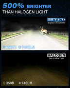 BICYACO DOT 5x7 7x6 LED Faros secuenciales DRL H6054 Hi/Lo Sealed Beam