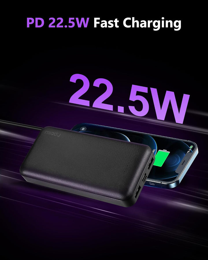 Miady Paquete de 4 cargadores portátiles a granel de 5000mAh + 2000...