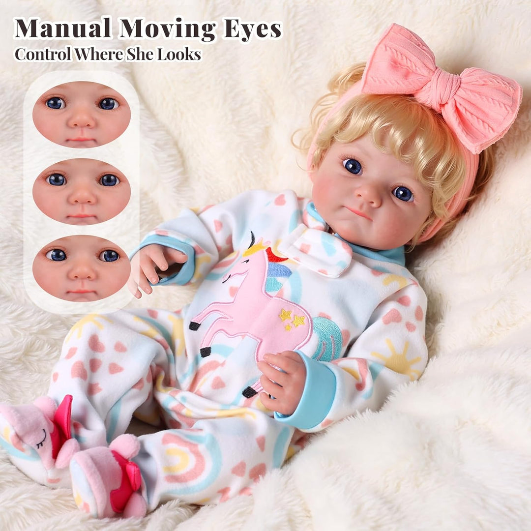 BABESIDE Muñecas de bebé Reborn con ojos giratorios manualmente \u2...