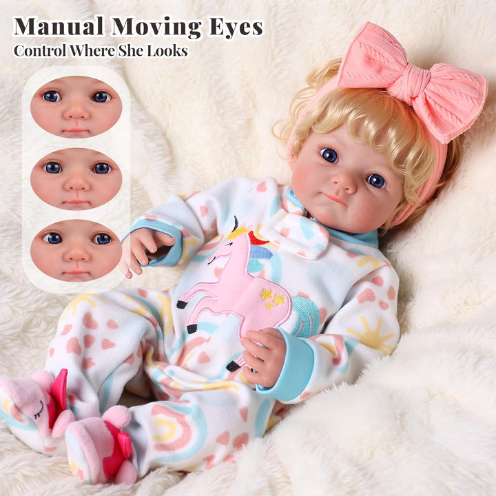 BABESIDE Muñecas de bebé Reborn con ojos giratorios manualmente \u2...