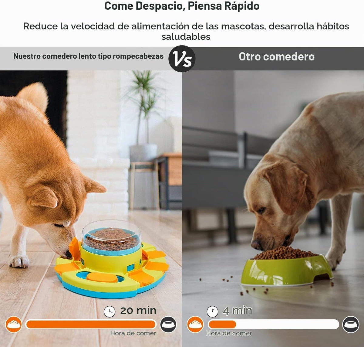 Potaroma Juguete de rompecabezas para perros de 2 niveles, alimentador lento, dispensador de alimentos para cachorros para entrenamiento de coeficiente intelectual y entretenimiento para todas las