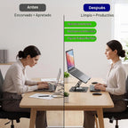 Uncaged Ergonomics Laptop Stand para Desk Riser/360° Swivel (negro)