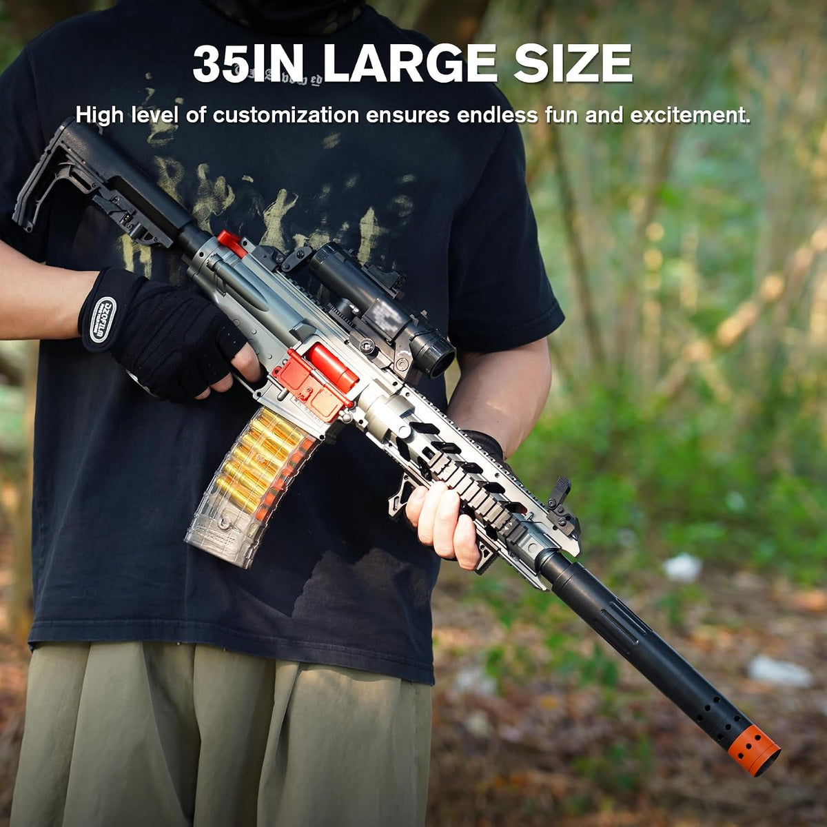 SUPERHIGH Blaster automático de espuma 741128 JellyBullet Blaster