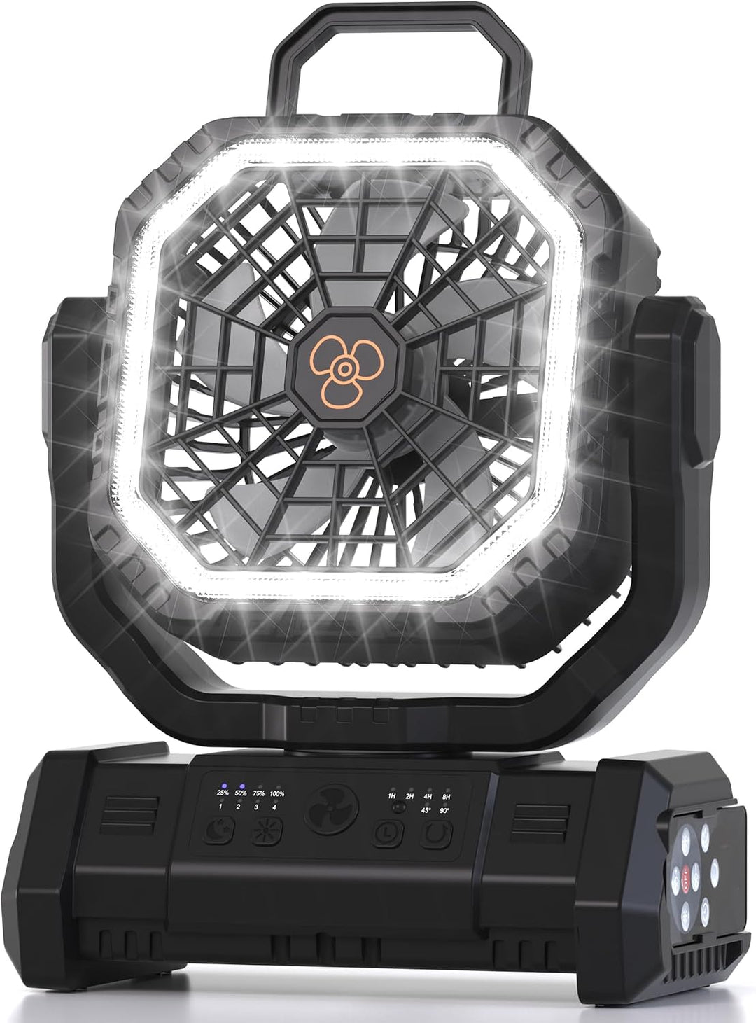 Honesorn - Ventilador de camping recargable de 20000 mAh con LED y...