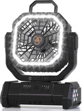 Honesorn - Ventilador de camping recargable de 20000 mAh con LED y...
