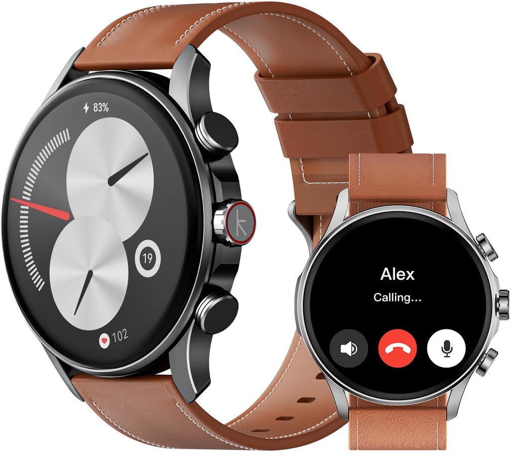 Kieslect Reloj inteligente para hombres y mujeres, compatible con Android y iPhone, pantalla AMOLED de 1.43 pulgadas, rastreador de actividad física con respuesta/hacer llamadas, monitor de frecuencia cardíaca impermeable IP68/sueño/SpO2, más de 100 modos