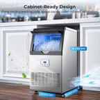 Máquina comercial del fabricante de hielo 110LBS/24H debajo de la