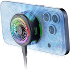 Black Shark FunCooler 6 - Enfriador magnético para teléfono celular para juegos, ventilador de refrigeración portátil para teléfono móvil con luz RGB, radiador de teléfono celular controlado por