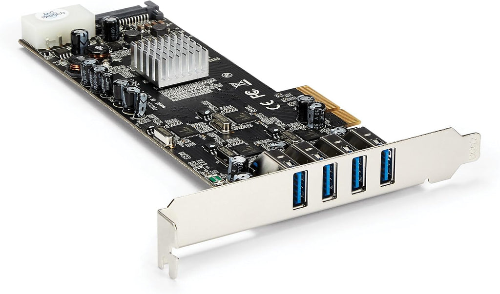 StarTech - Tarjeta PCIe USB de 4 puertos de 5 Gbps, 4 controladores...