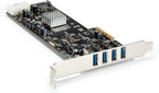 StarTech - Tarjeta PCIe USB de 4 puertos de 5 Gbps, 4 controladores...