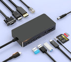 Estación de acoplamiento Surface Thunderbolt 4, triple pantalla a través de HDMI, VGA y DP con adaptador de corriente, Surface Dock compatible con Surface Pro 12/11/10/9/8/X/7 y Surface Laptop 5/4/3