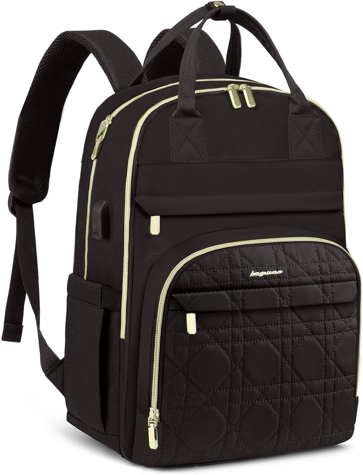 bagswan Mochila para laptop para mujer, 54-Negro, 15,6 pulg., Mochi...