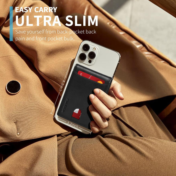 RUNBOX Cartera delgada para hombre, 11 ranuras para tarjetas de cré...