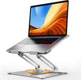 Urmust Soporte giratorio para laptop de 360° para escritorio, eleva...