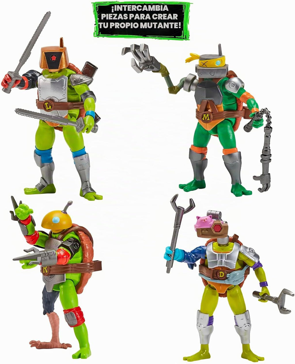 Teenage Mutant Ninja Turtles Mezcla y Combina Tortugas Blindadas 4 piezas