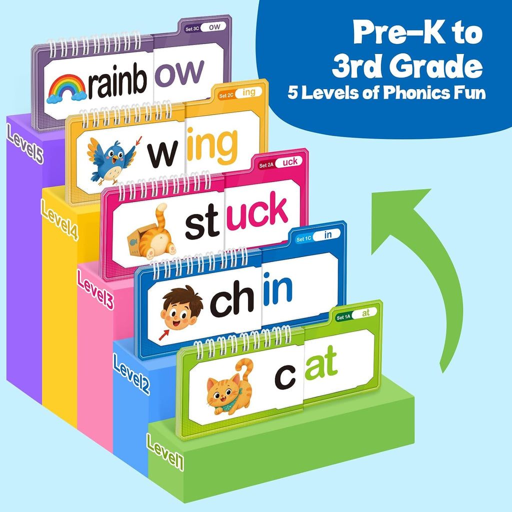 Tarjetas Flash Phonics,Libros de construcción familiar de 42