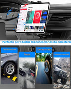 Soporte para tablet de automóvil, ranura para CD, brazo ajustable en altura, soporte para tableta para reproductor de CD de automóvil, abrazadera universal de CD para iPad Pro Air Mini, Galaxy Tabs/Z Fold/Z Flip, iPhone, más dispositivos de 4-12.9
